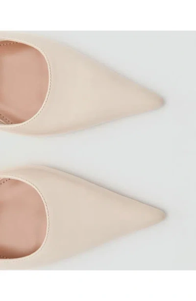 Mango Classic Ankle Strap Kitten Heels In Nude