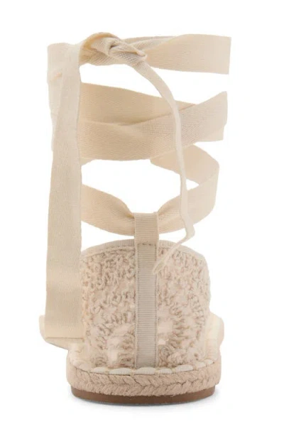 Mango Crochet Ballet Flats Ecru In Nude