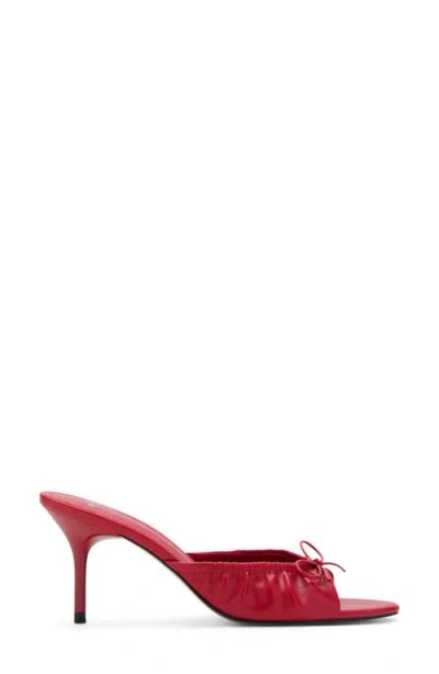 Mango Stiletto Heel Sandal With Bow Red In Red