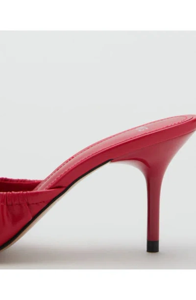 Mango Stiletto Heel Sandal With Bow Red In Red