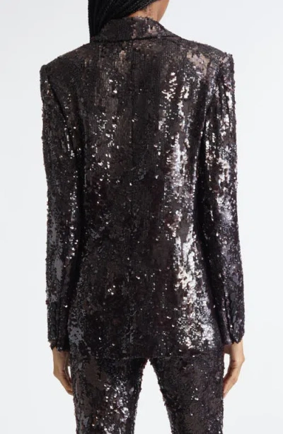 Veronica Beard Sevyn Sequin Double Breasted Dickey Evening Jacket In Black