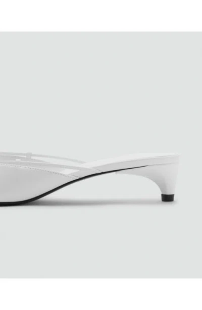 Mango Women's Bow Detail Kitten Shoes In White