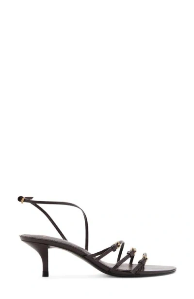 Mango Women's Buckle Kitten-heel Sandals In Brown