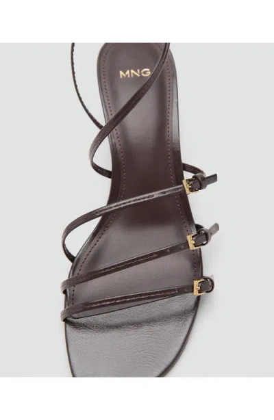 Mango Women's Buckle Kitten-heel Sandals In Brown