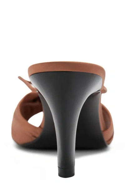 Mango Hardware Detail Slingback Heeled Sandals In Orange