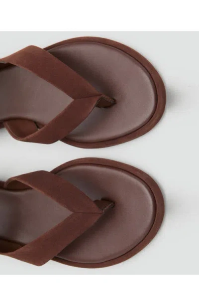 Mango Suede Straps Sandals Chocolate In Brown