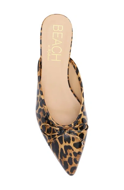 Matisse Reggie Pointed Toe Mule In Animal Print