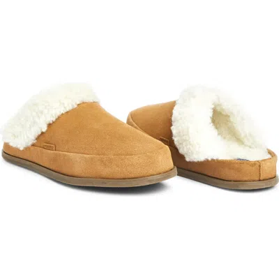 Hari Mari Tia Genuine Shearling Lined Slipper In Brown