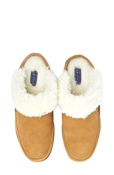 Hari Mari Tia Genuine Shearling Lined Slipper In Brown