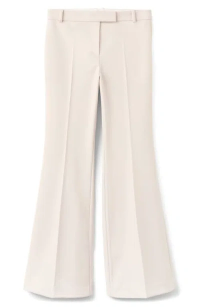 Mango Flare Leg Pants In Neutral