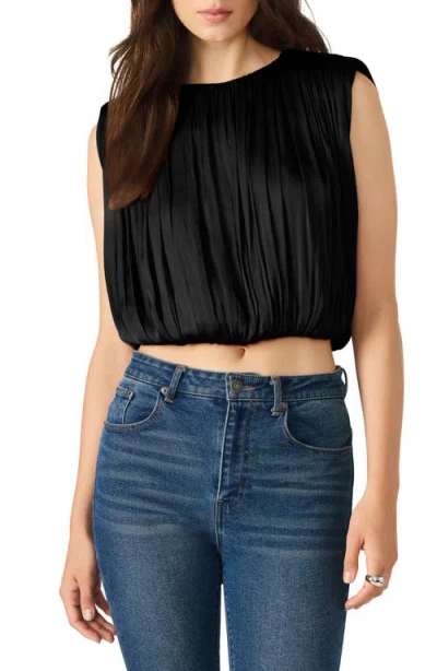 Steve Madden Milana Sleeveless Blouson Top In Black