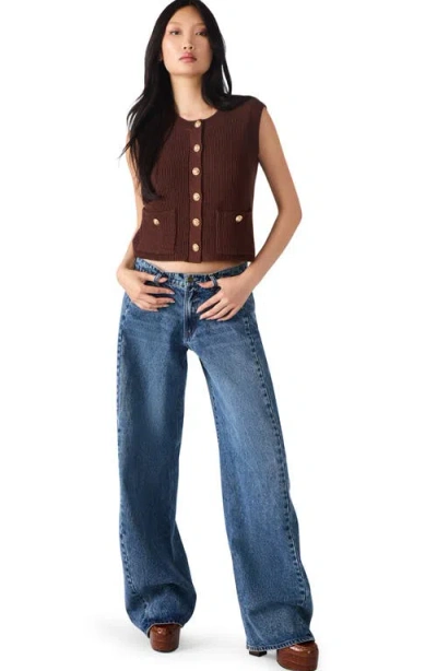 Steve Madden Aliya Sweater Vest In Brown