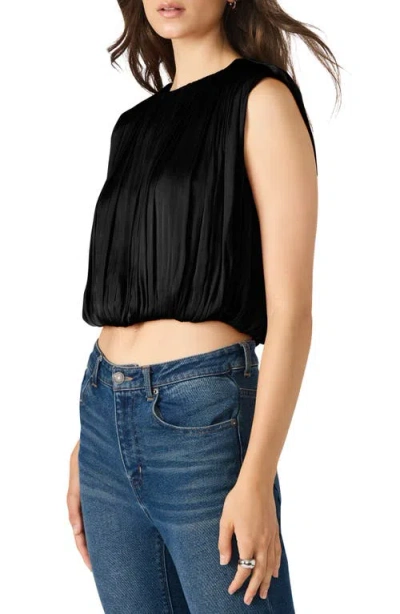 Steve Madden Milana Sleeveless Blouson Top In Black
