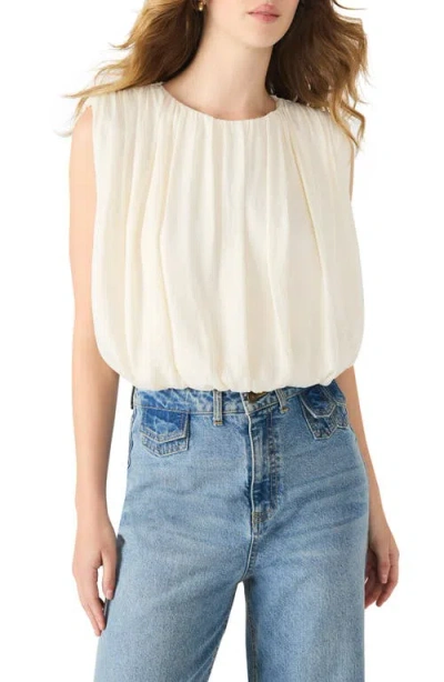 Steve Madden Milana Sleeveless Blouson Top In White