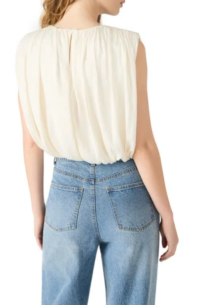 Steve Madden Milana Sleeveless Blouson Top In White