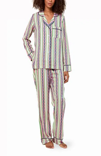Katie Kime Chain Stripe Pant Set In Multi