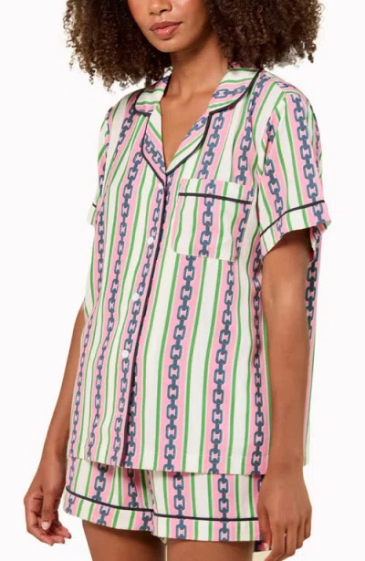 Katie Kime Chain Stripe Pant Set In Multi