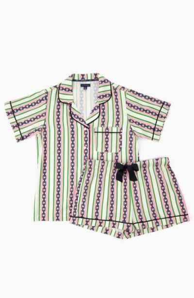 Katie Kime Chain Stripe Pant Set In Multi