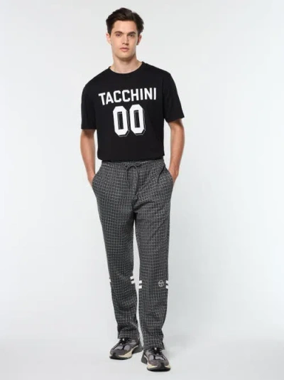 Sergio Tacchini Dallas Houndstooth Track Pant In Black