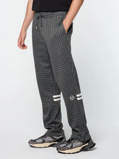 Sergio Tacchini Dallas Houndstooth Track Pant In Black