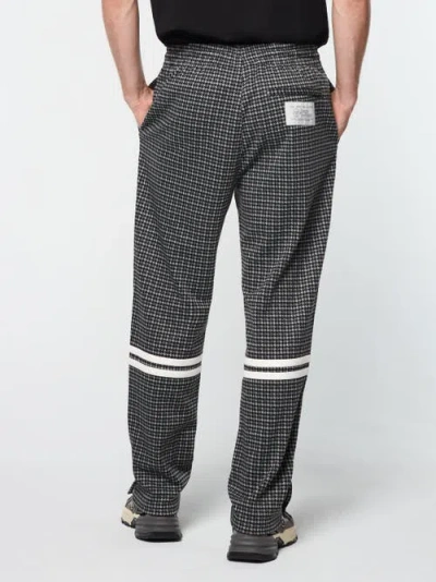 Sergio Tacchini Dallas Houndstooth Track Pant In Black