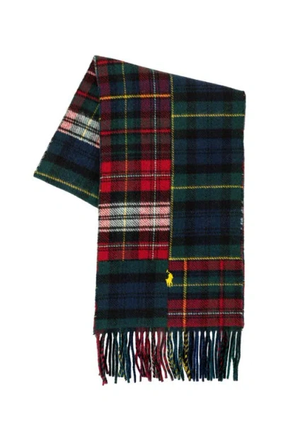 Polo Ralph Lauren Patchwork Plaid Wool-blend Scarf In Multi