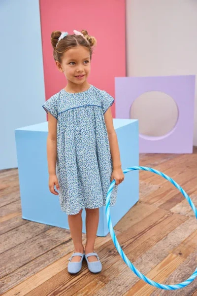 Bisby Kids' Floral Charlotte Dress In Blue