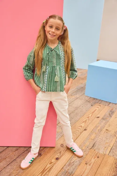 Bisby Kids' Floral Riviera Top In Green