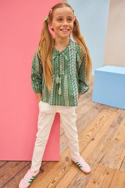 Bisby Kids' Floral Riviera Top In Green