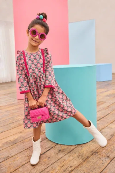 Bisby Kids' Floral Ruffle Porto Dress In Multi