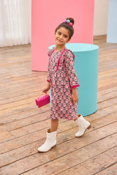 Bisby Kids' Floral Ruffle Porto Dress In Multi