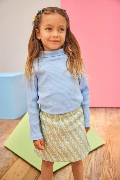 Bisby Kids' Sparkle A-line Mini Skirt In Green