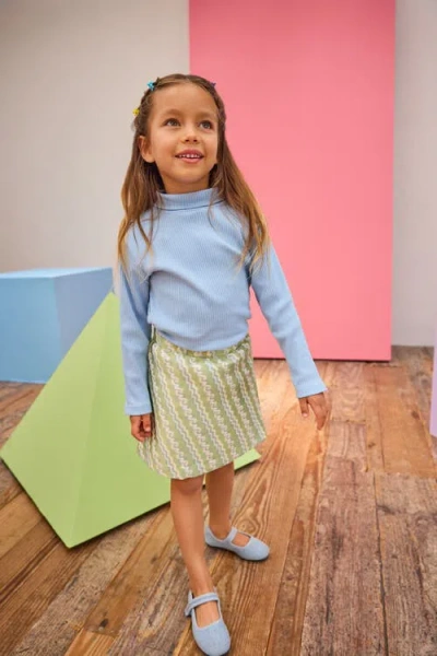 Bisby Kids' Sparkle A-line Mini Skirt In Green