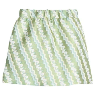 Bisby Kids' Sparkle A-line Mini Skirt In Green