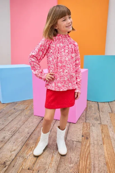 Bisby Kids' Floral Tory Top In Pink