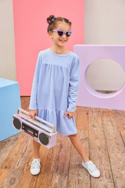 Bisby Kids' Velour Lisle Dress In Animal Print