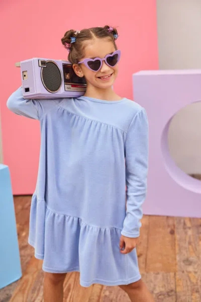 Bisby Kids' Velour Lisle Dress In Animal Print