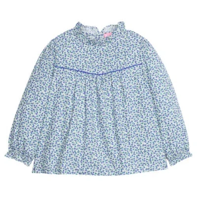 Bisby Kids' Ruffled Mccall Top In Blue
