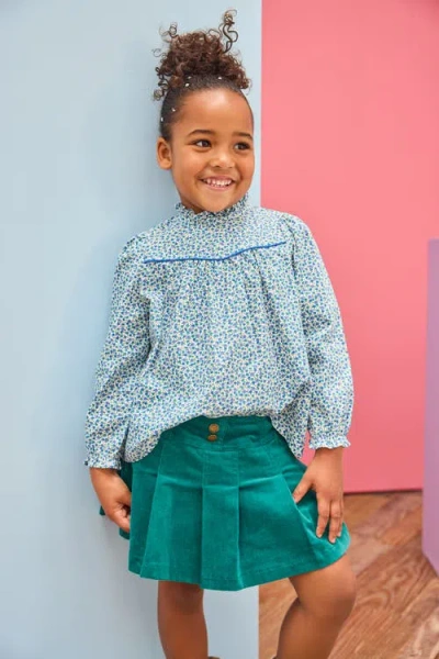 Bisby Kids' Ruffled Mccall Top In Blue
