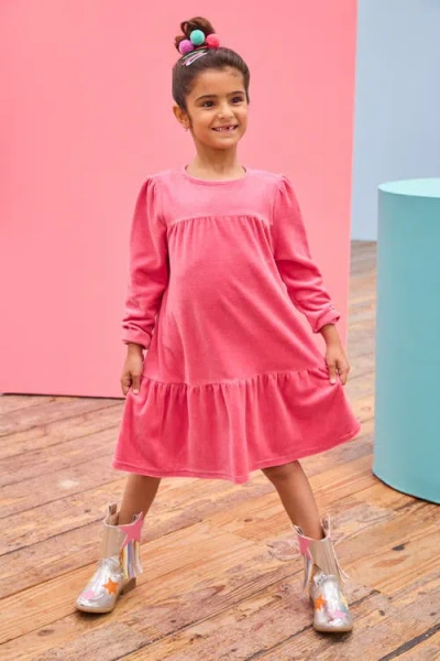 Bisby Kids' Velour Lisle Dress In Black