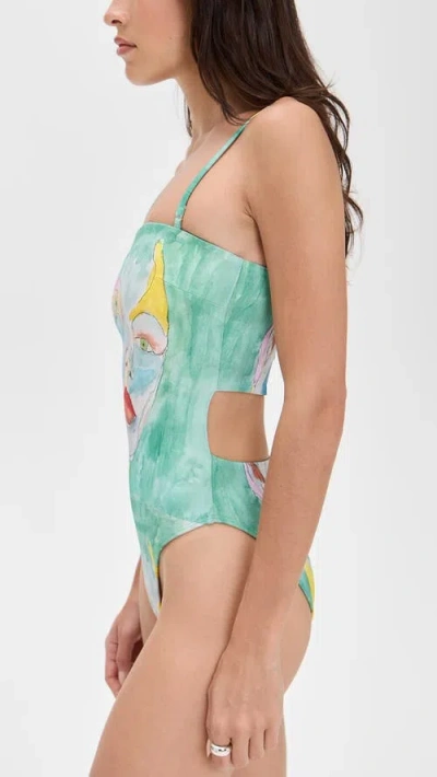 Dur Doux Nara One Piece Swimsuit In Green