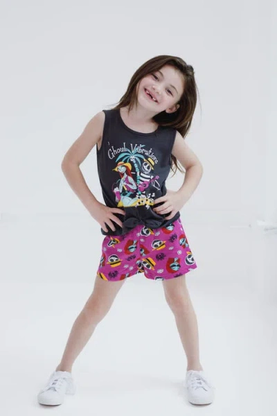 Disney Tank Top & French Terry Shorts Set In Black