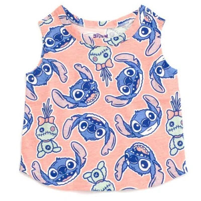 Disney Tank Top & French Terry Shorts Set In Pink