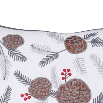 C & F Home C&f Home Pinecone & Berries Christmas Throw Pillow, 18" X 18" In Brown