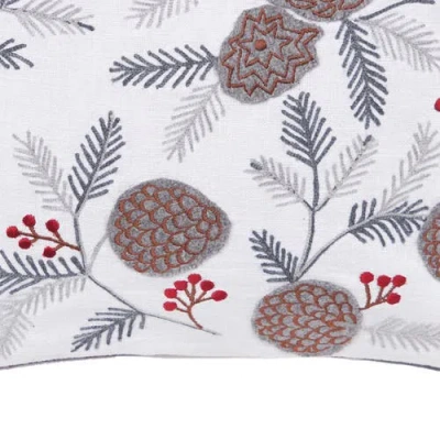 C & F Home C&f Home Pinecone & Berries Christmas Throw Pillow, 18" X 18" In Brown