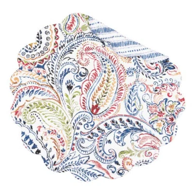 C & F Home C&f Home Payton Paisley Round Placemats Set Of 6, 17" In Multi