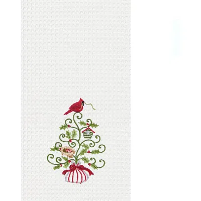 C & F Home C&f Home Holiday Garden Cardinal Waffle Weave Kitchen Towel In Multi
