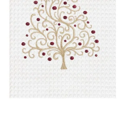 C & F Home C&f Home Christmas Tree Swirl Towel In Neutral