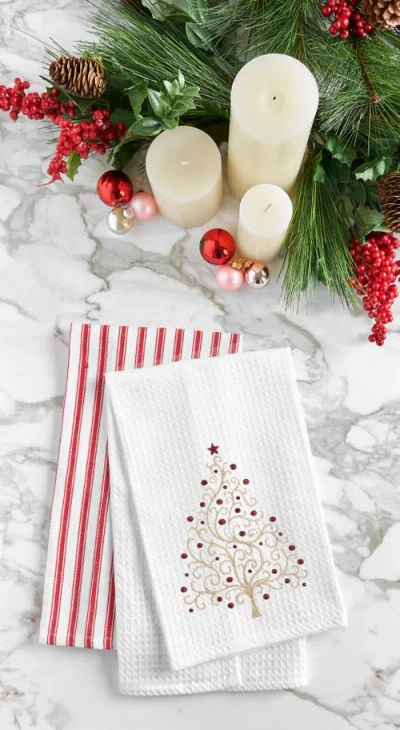 C & F Home C&f Home Christmas Tree Swirl Towel In Neutral