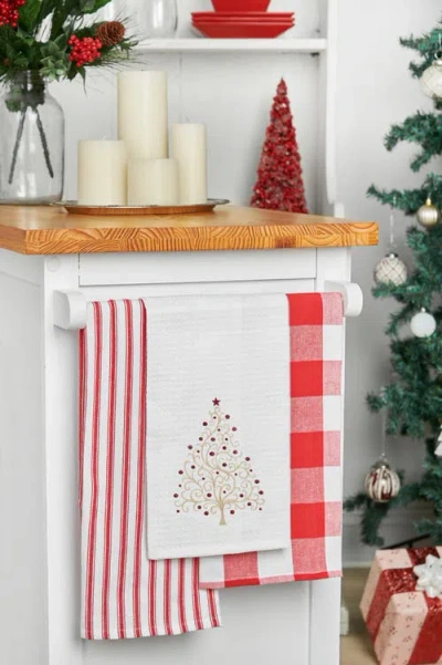 C & F Home C&f Home Christmas Tree Swirl Towel In Neutral